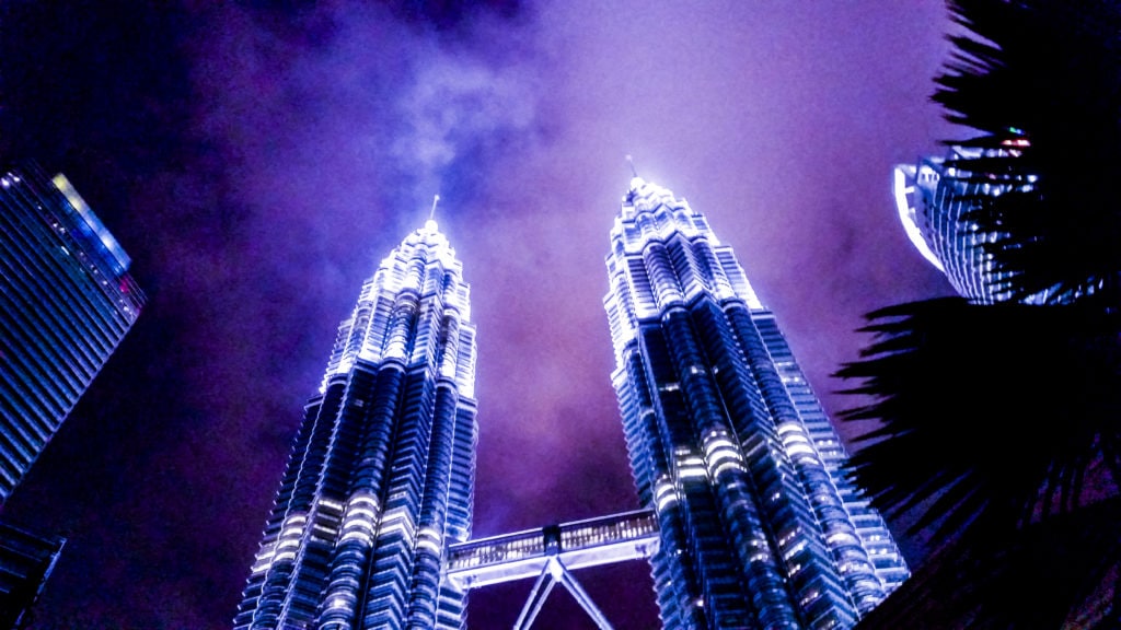 Petronas Towers Kuala Lumpur at night