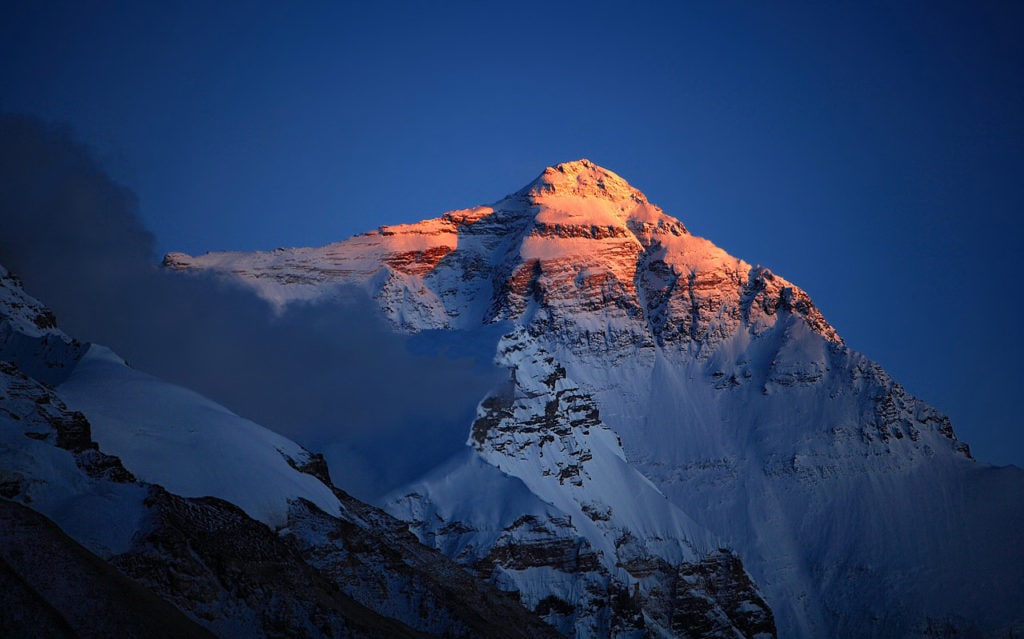 Mt Everest at Sunset