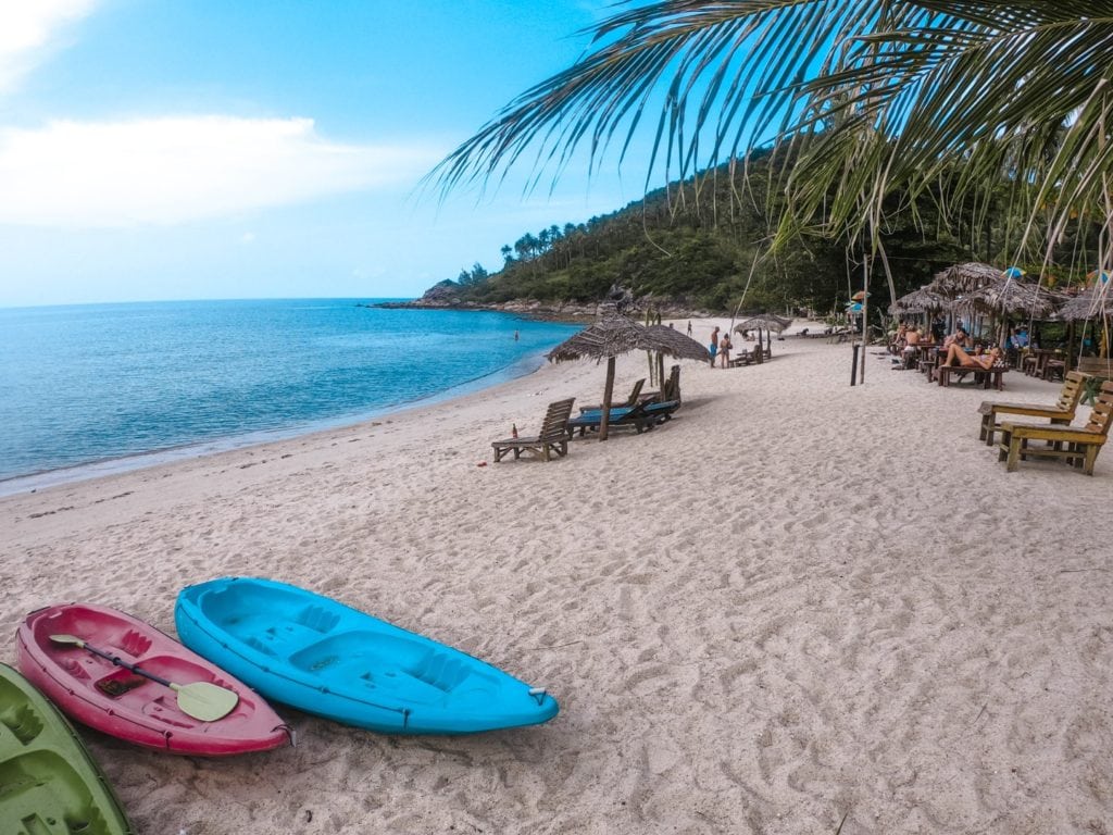 Bottle Beach Koh Phangan | kayak on the beach