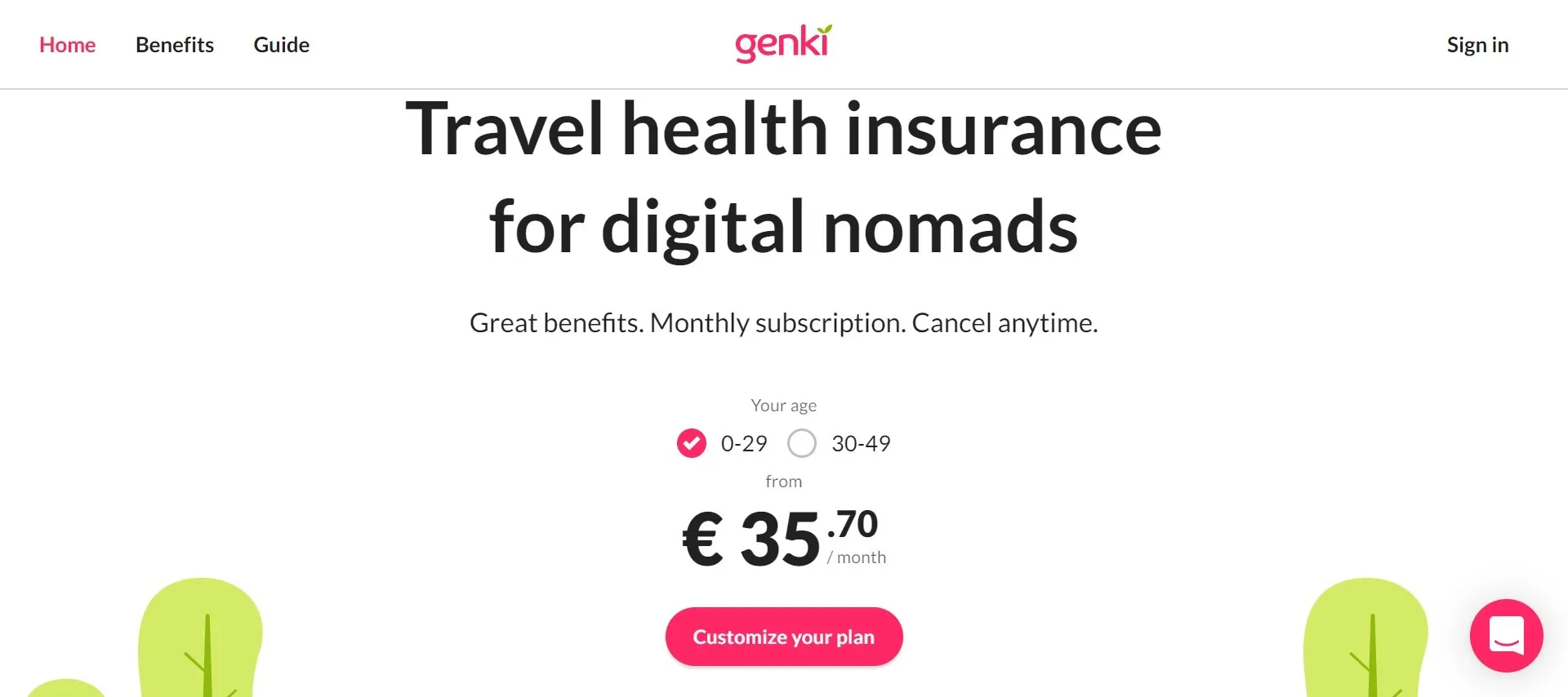 Genki insurance for travelers
