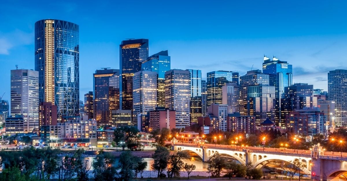 calgary at night