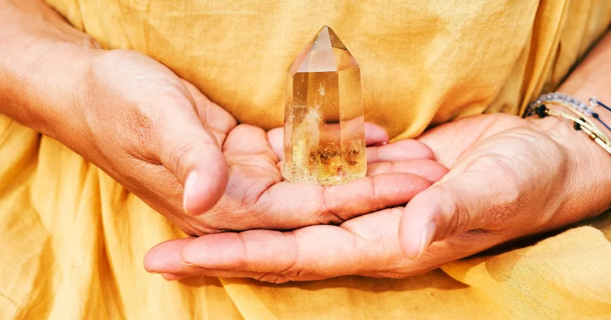 Woman traveling with the best crystals for travel