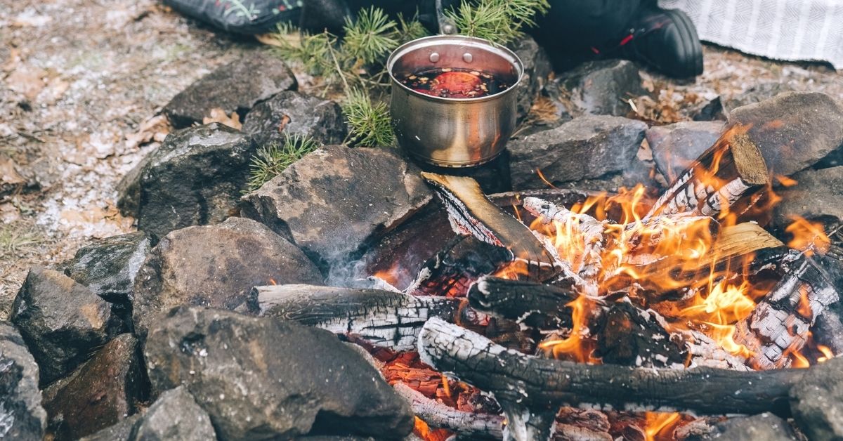 Romantic tent camping