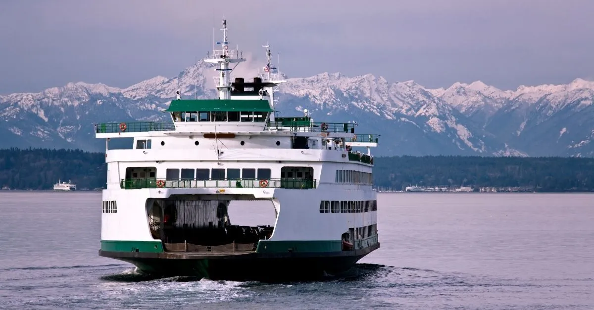 Ferry Seattle during winter