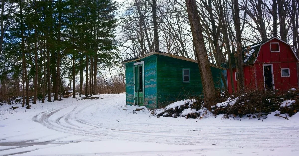 cabin in ontario in winter