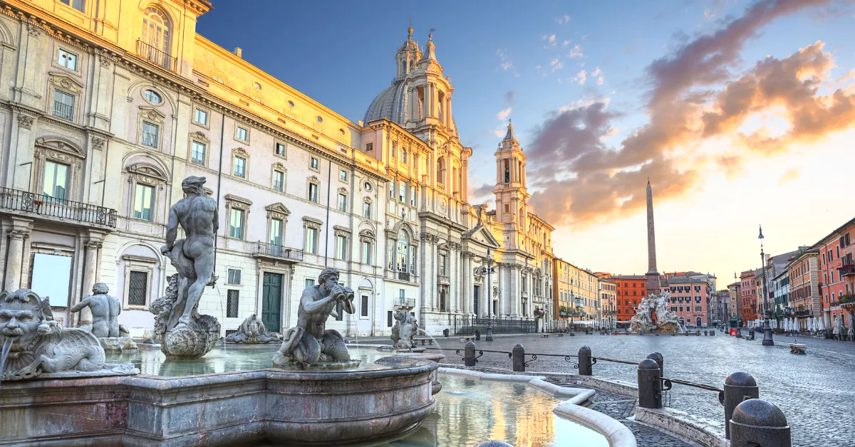 fountain in piazza rome