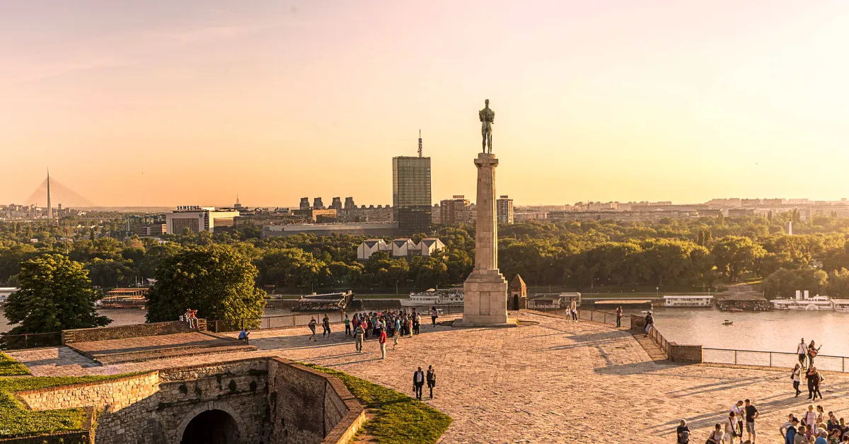 Belgrade at golden hour