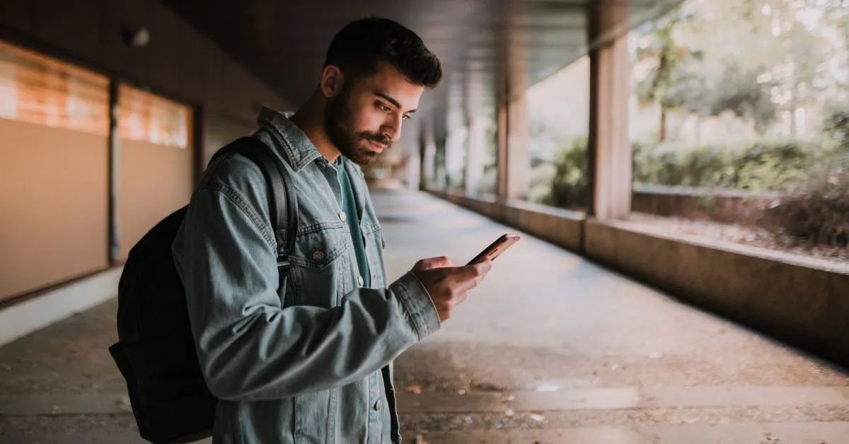 man on his mobile phone