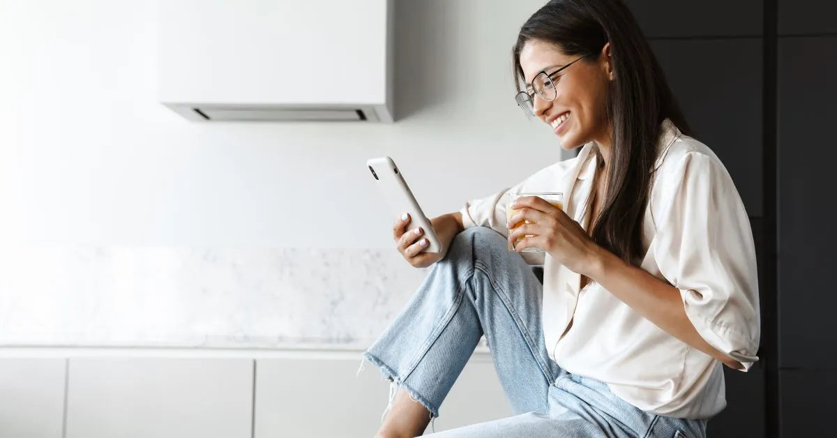 woman on her mobile phone