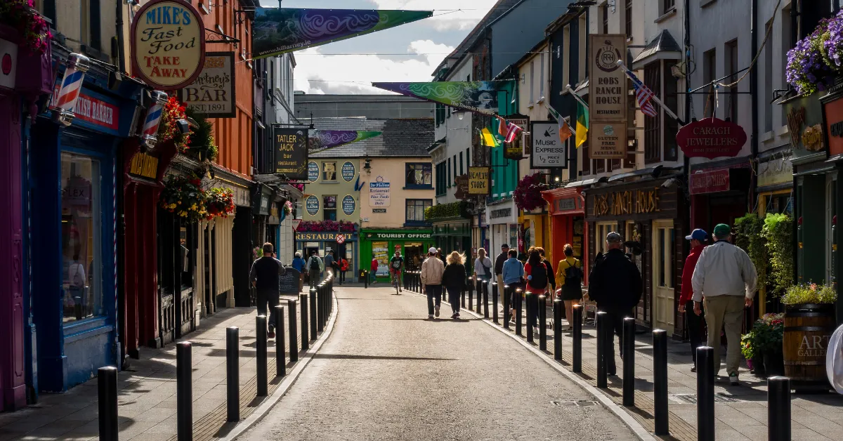 Street view of Killarney in Ireland