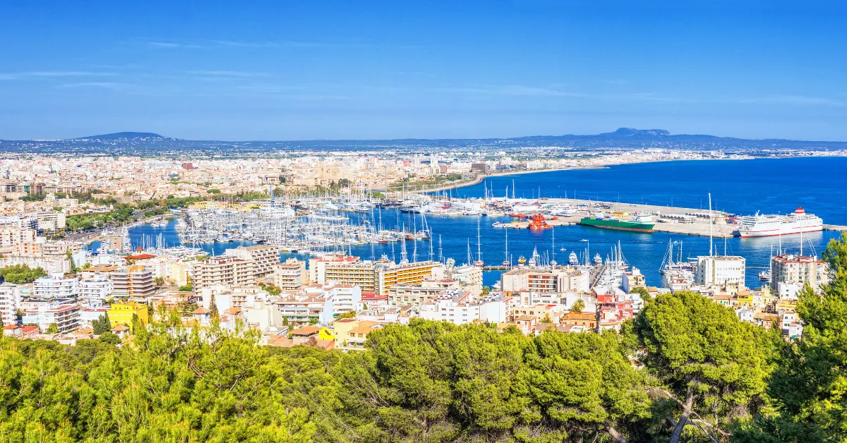 Palma de Mallorca aerial view