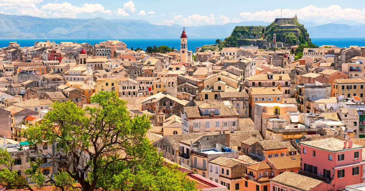 aerial corfu greece