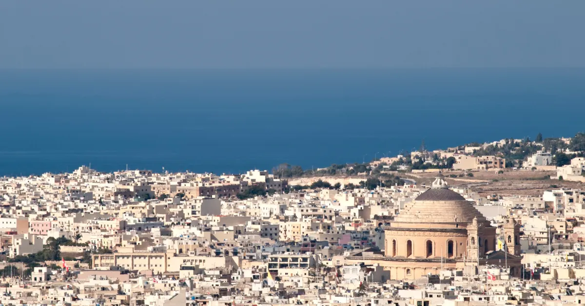 aerial view of mosta