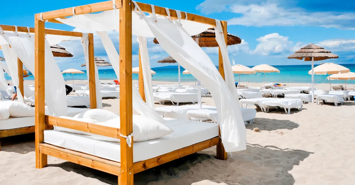 beach club day bed ibiza