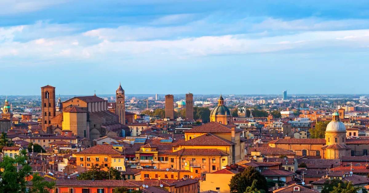 panoramic view of bologna italy
