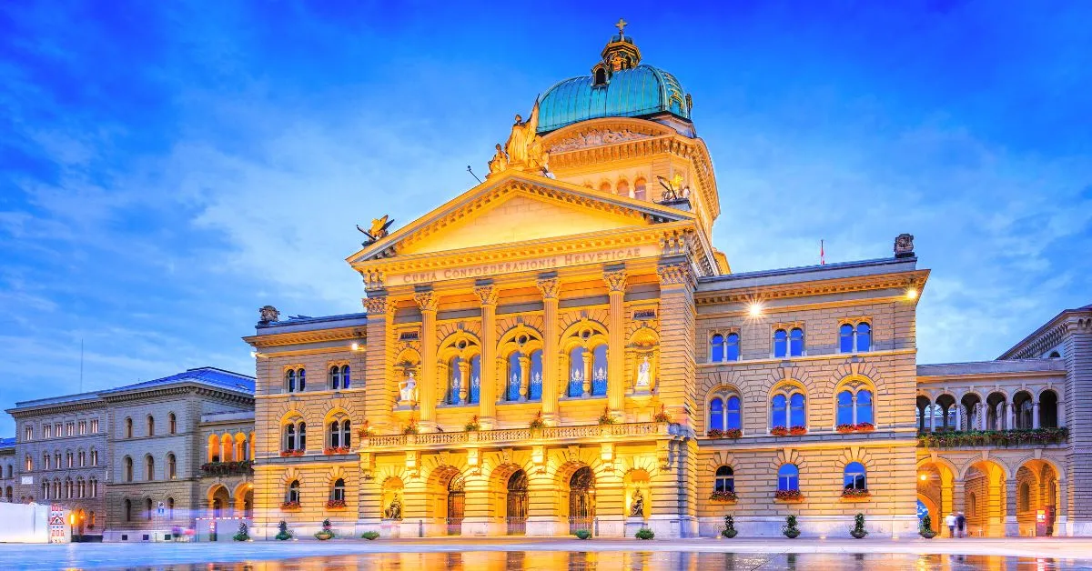 Swiss parliament building in Bern