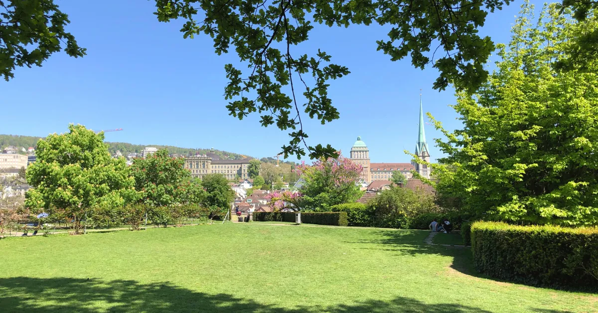 Lindenhof park in zurich