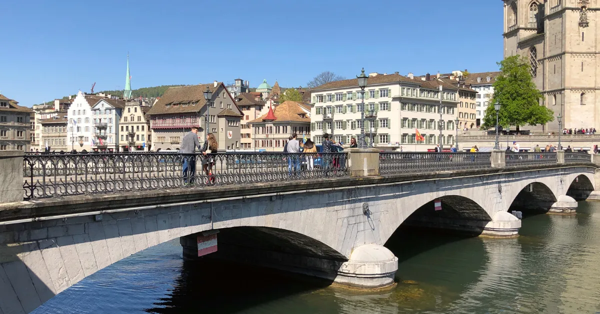 The Münsterbrook Bridge in Zurich