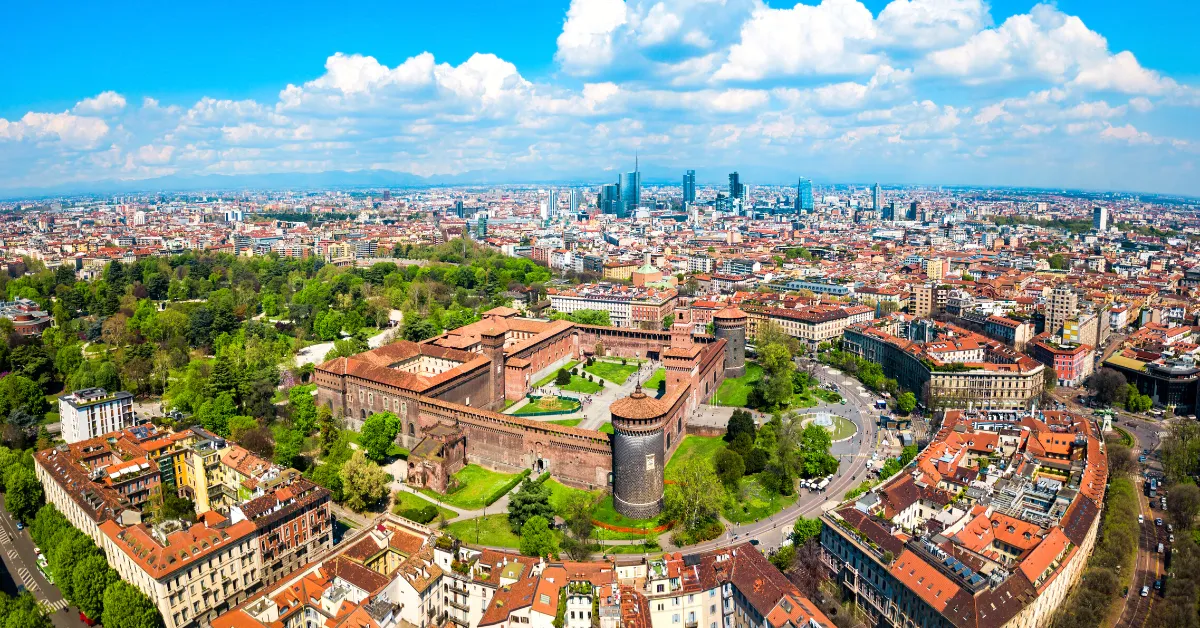 Aerial of Milan