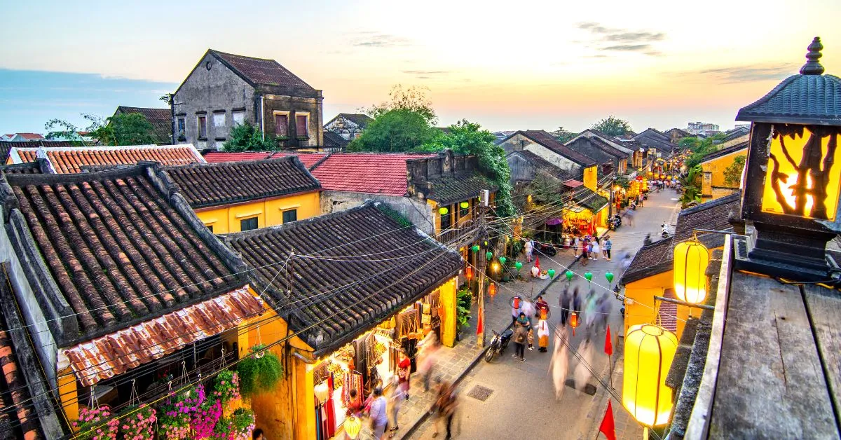 Hoi An town at sunset