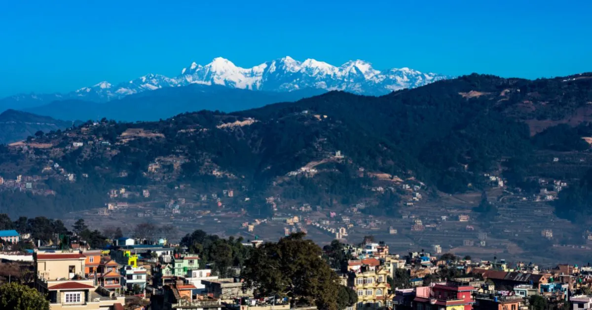 Mountain view in Kathmandu, Nepal