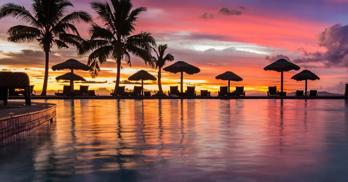 Sunset reflection, Fiji