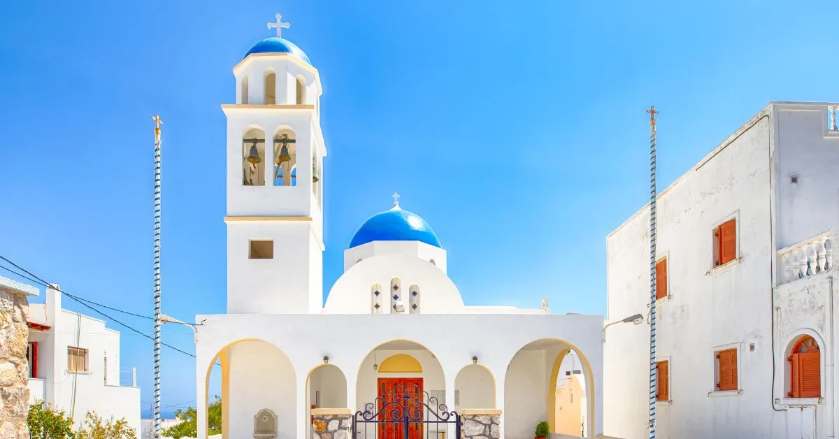 anastasi church on santorini island vurvulos village