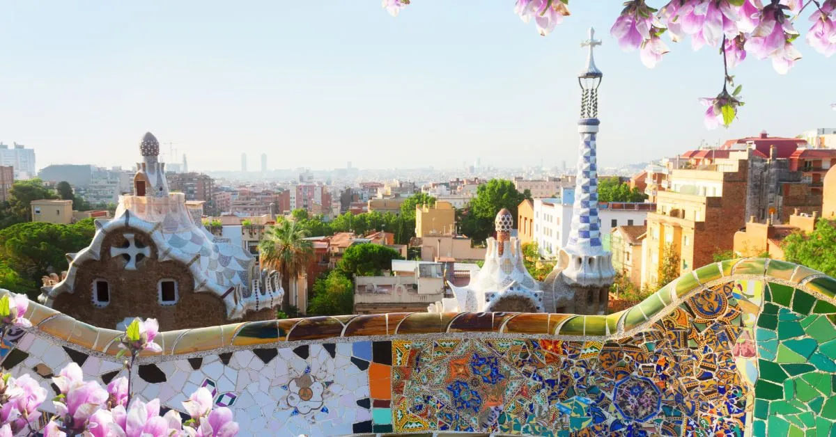 barcelona mosaic wall