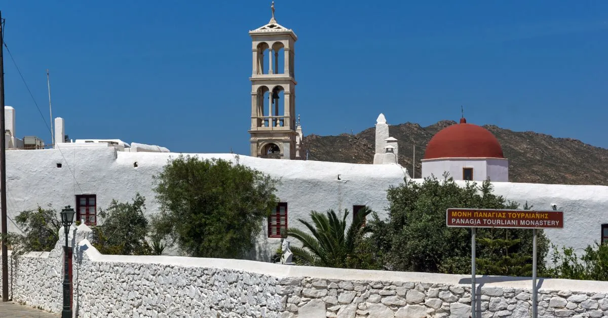 belfry of panagia tourliani monastery