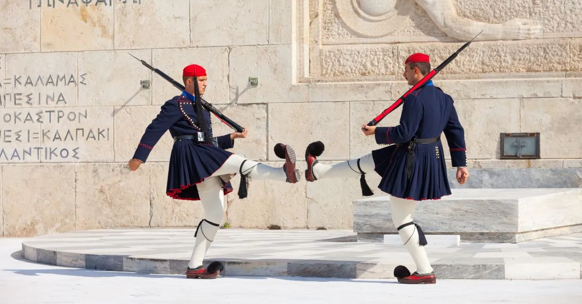 evzone guarding parliament athens