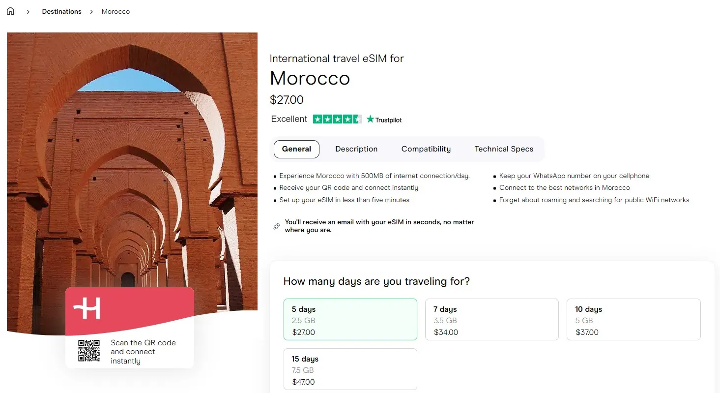 morocco esim plan