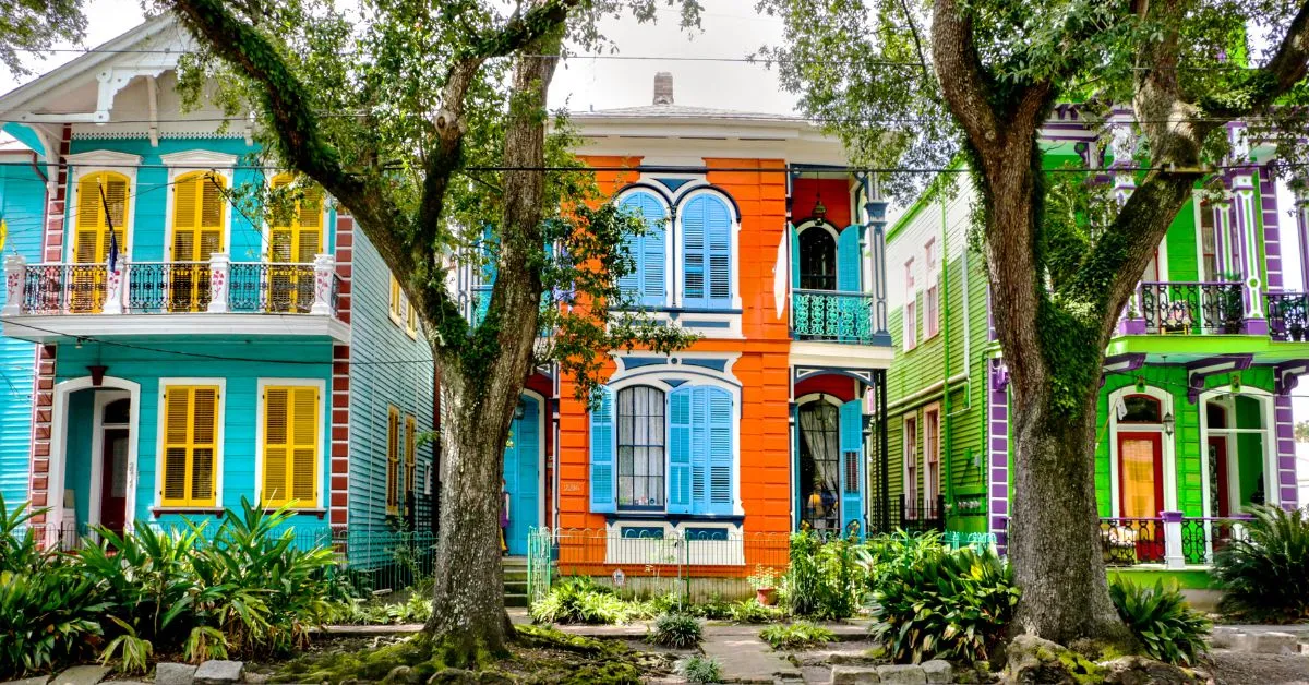 Colourful homes, New Orleans, Louisiana ,USA