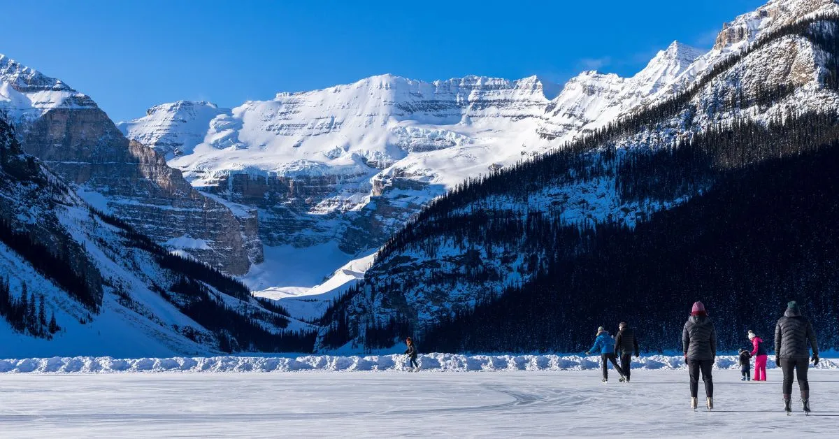 Frozen Lake Louise, Banff, Canada