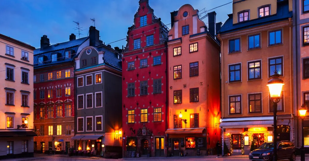 Stockholm old town at night, Sweden