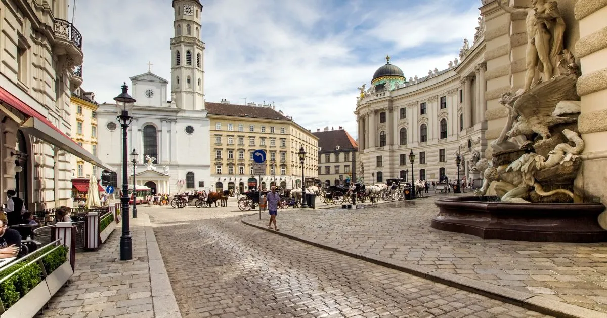 Cafe terrace in Vienna, Austria