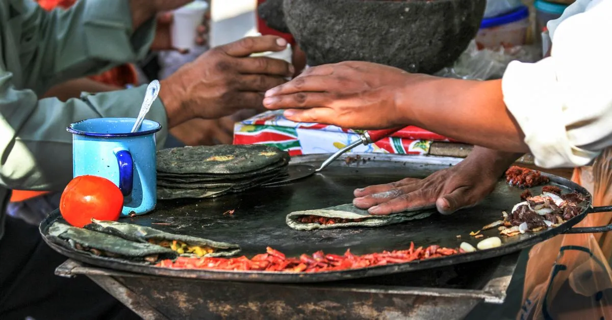 Mexican street food, Oaxaca, Mexico