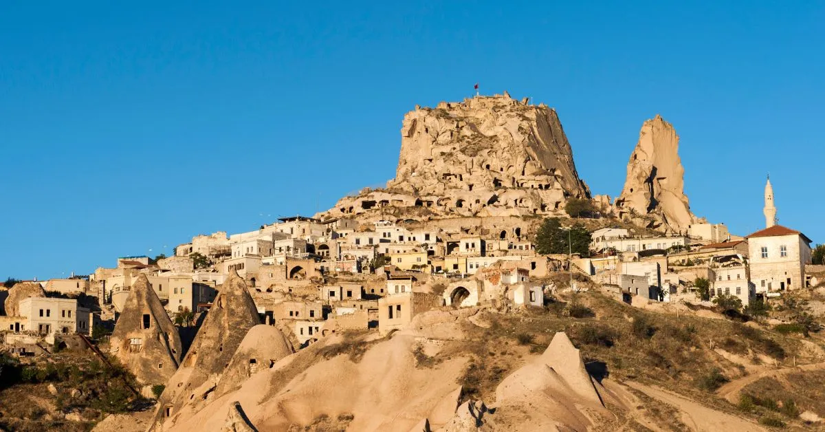 Uchisar Castle, Cappadocia in Turkey