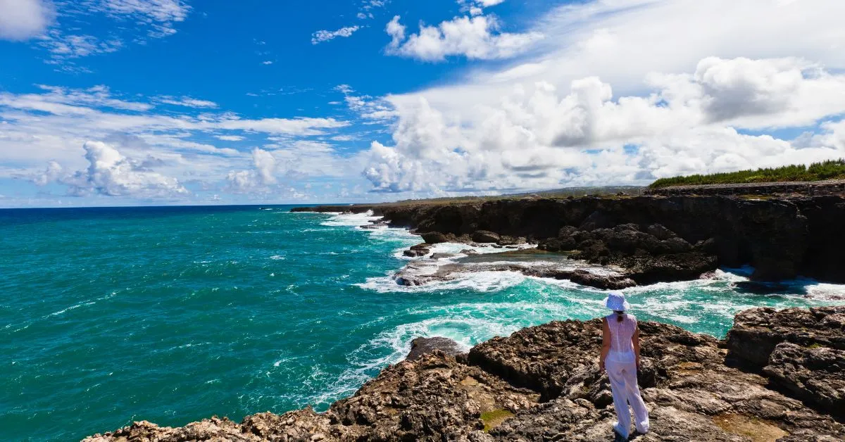 Tourist in North Point Barbados, Caribbean