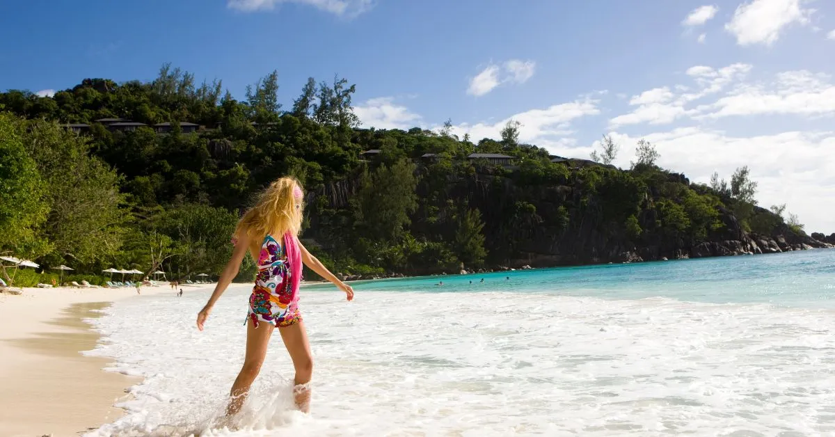 Tourist in Seychelles, Africa