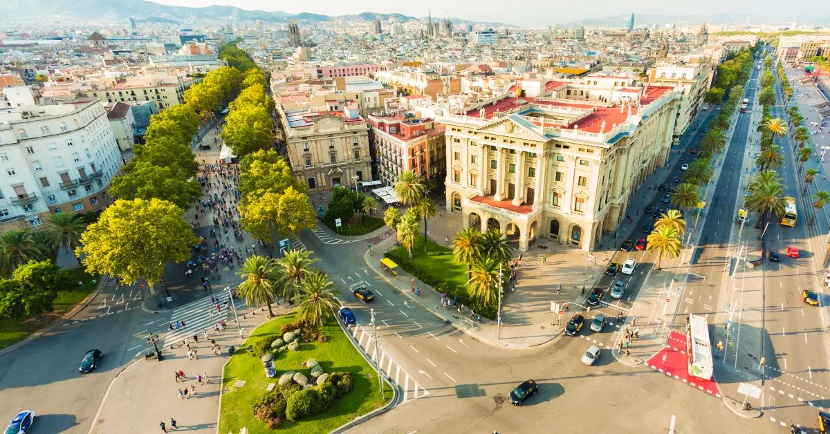 Roads in Barcelona Spain