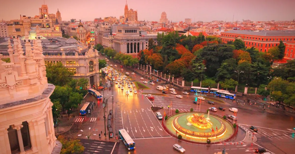 Roads in Madrid Spain